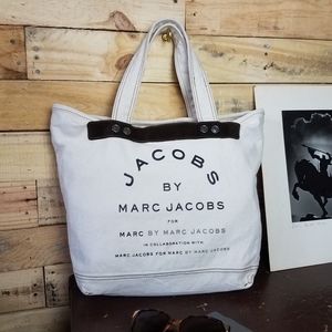 JACOBS by Marc Jacobs Canvas Leather Zip Tote